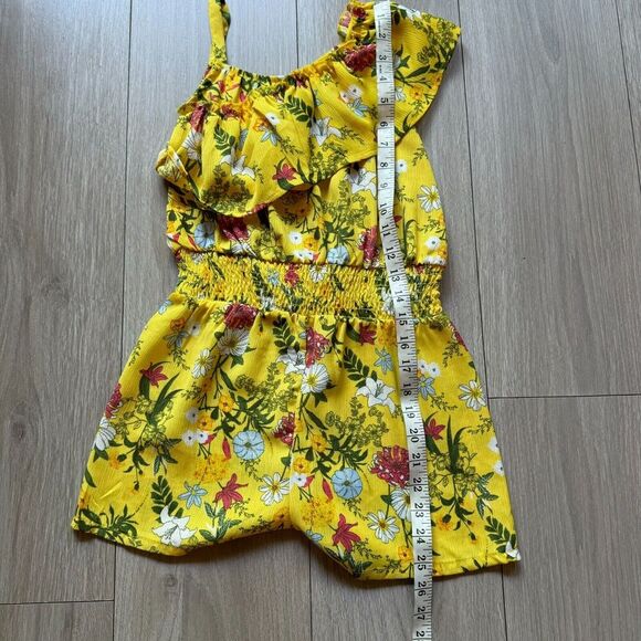 BCBG Girls Romper Jumper with Flowers and Tassels Aspen Gold, S 7/8 summer - Picture 6 of 6
